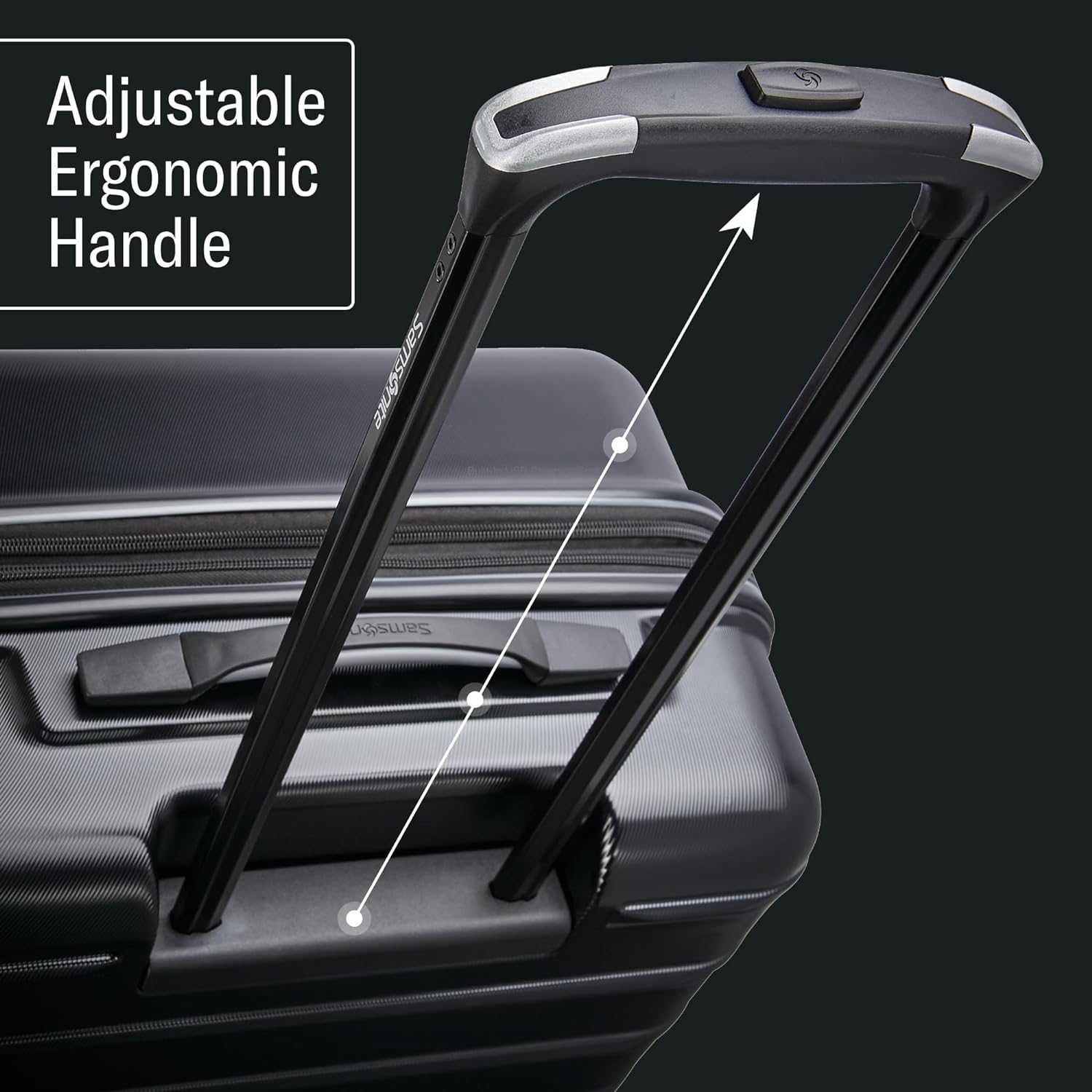 Samsonite Omni 2 24-Inch Medium Checked Hardside Luggage with 360° Spinner Wheels - Scratch Resistant Hardshell - TSA Lock - Expandable Polycarbonate Shell for Lightweight Travel - Artic Silver
