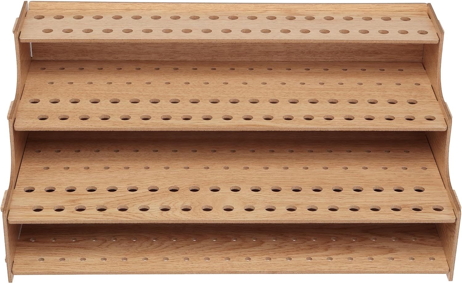 Mezzo Artist Studio Colored Pencil Holder, 20 Pack - Desktop Color Pencil Organizer, Easy Assembly Upright Storage Rack for 120 Pencils, 3/8' Diameter Holes w/ Point Rest, Woodgrain Laminate