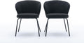 Luxury Velvet Swivel Dining Chairs Set of 2 Beige Chairs for Living Room or Bedroom Single Light Luxury Design Metal Legs Elegant Furniture for Home Décor (Black Set of 2)