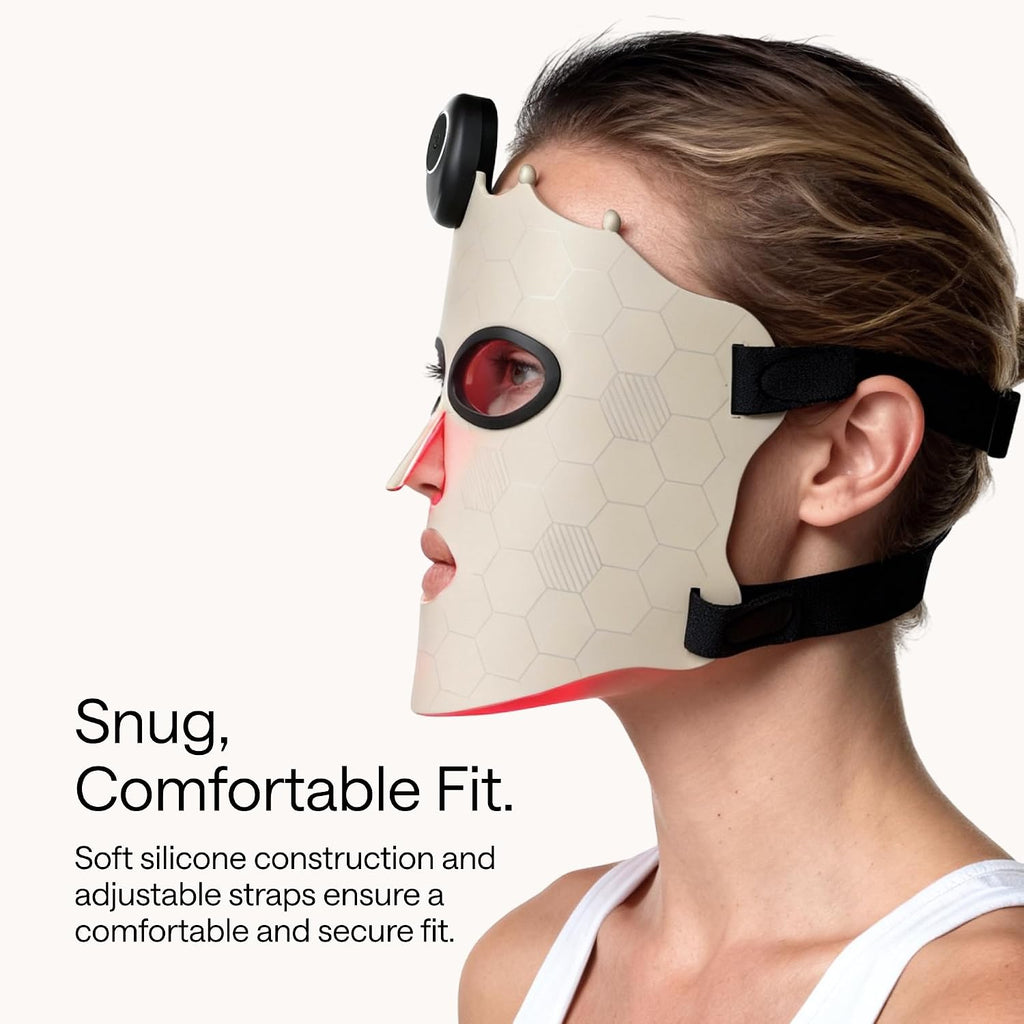 Ulike ReGlow Lite LED Mask With 3 Modes for Anti-Acne & Anti-Aging, Powerful LED Beads With Red, Blue and Mixed Light, 3D Facial Comfort Fit, Red Light Therapy Skin Care At Home