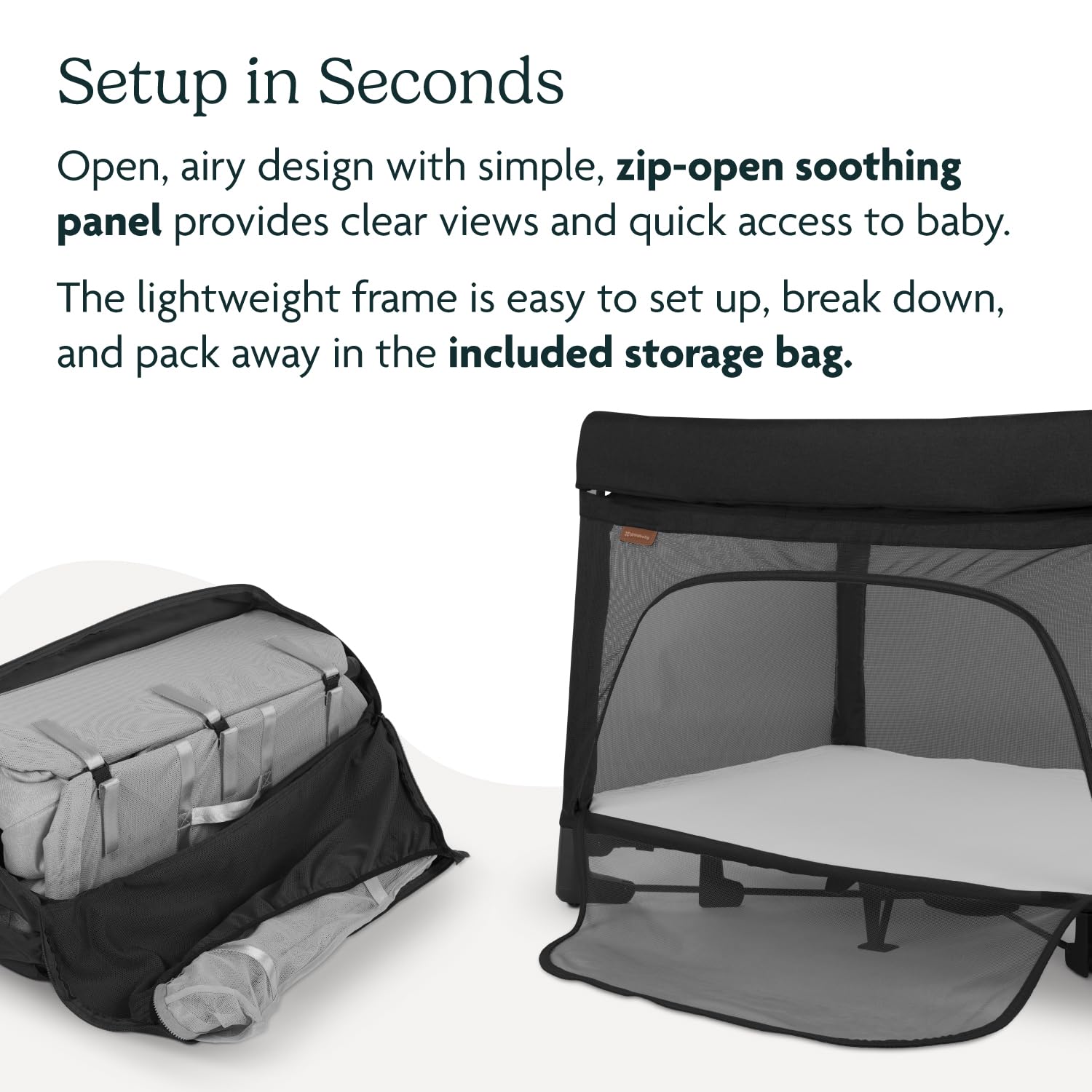 UPPAbaby Remi Playard | Deluxe 3-in-1 Portable Playard, Bedside Bassinet + Travel Crib| Mesh Bassinet, Mattress, Organic Cotton Mattress Cover + Storage Bag Included | Jake (Charcoal)