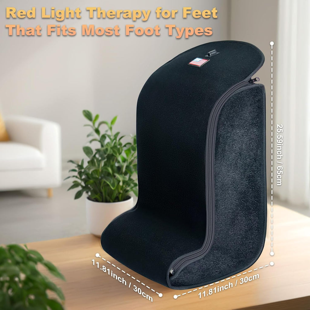 Red Light Therapy Device for Feet, Knees, Ankles & Legs – 2026 Upgraded 4 Therapy Modes, 5 Intensity Levels, 10–90 Min Timer, Red & Infrared Light Therapy for Home & Travel Use (13.8 × 10 × 19 in)