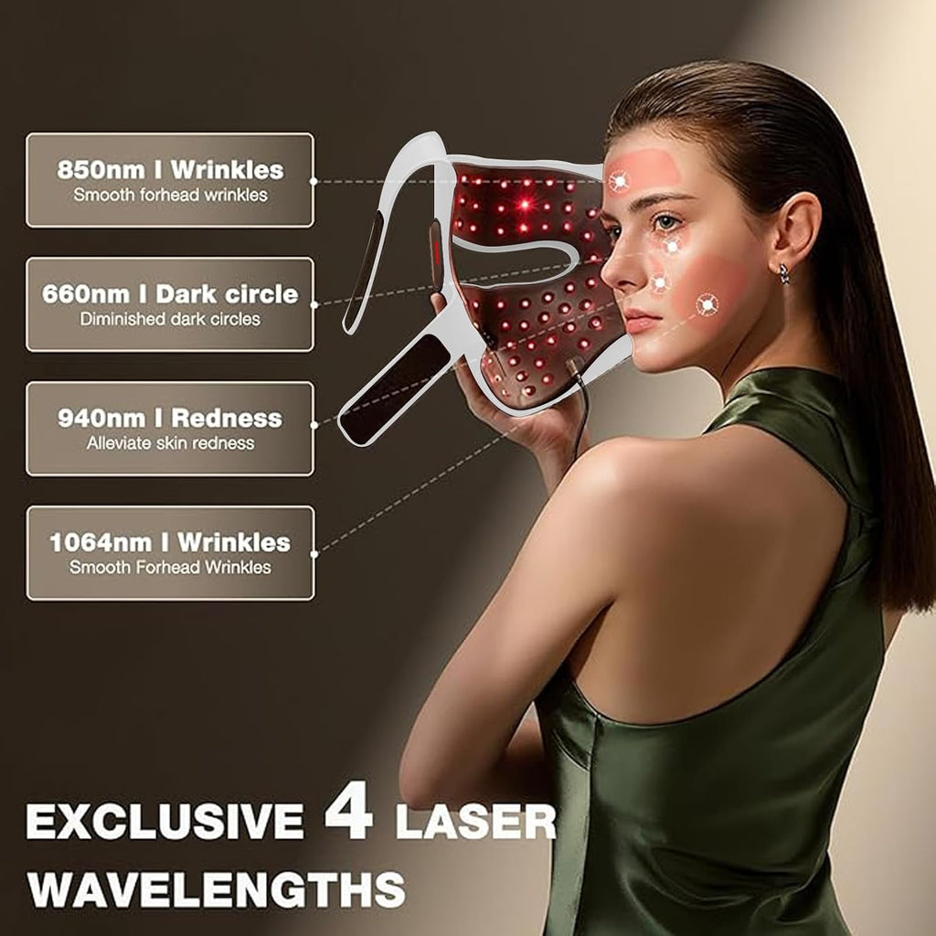 JOVS Laser Light Therapy Mask for Face (White)