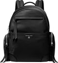 Michael Kors Prescott Large Backpack, Silver-Tone Hardware/Nylon/Black, One Size