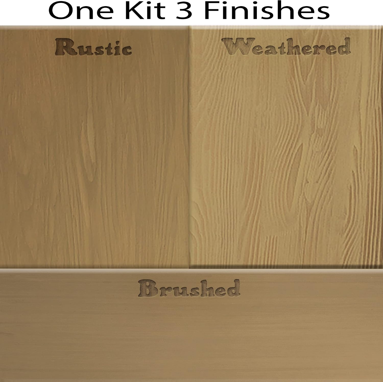 Retique It Wood Finish Countertop Kit – GO Beyond Faux Wood with Paintable Liquid Wood Based Primer and Gel Stain - Graining Tools Included (Countertop Kit, Barn Wood)
