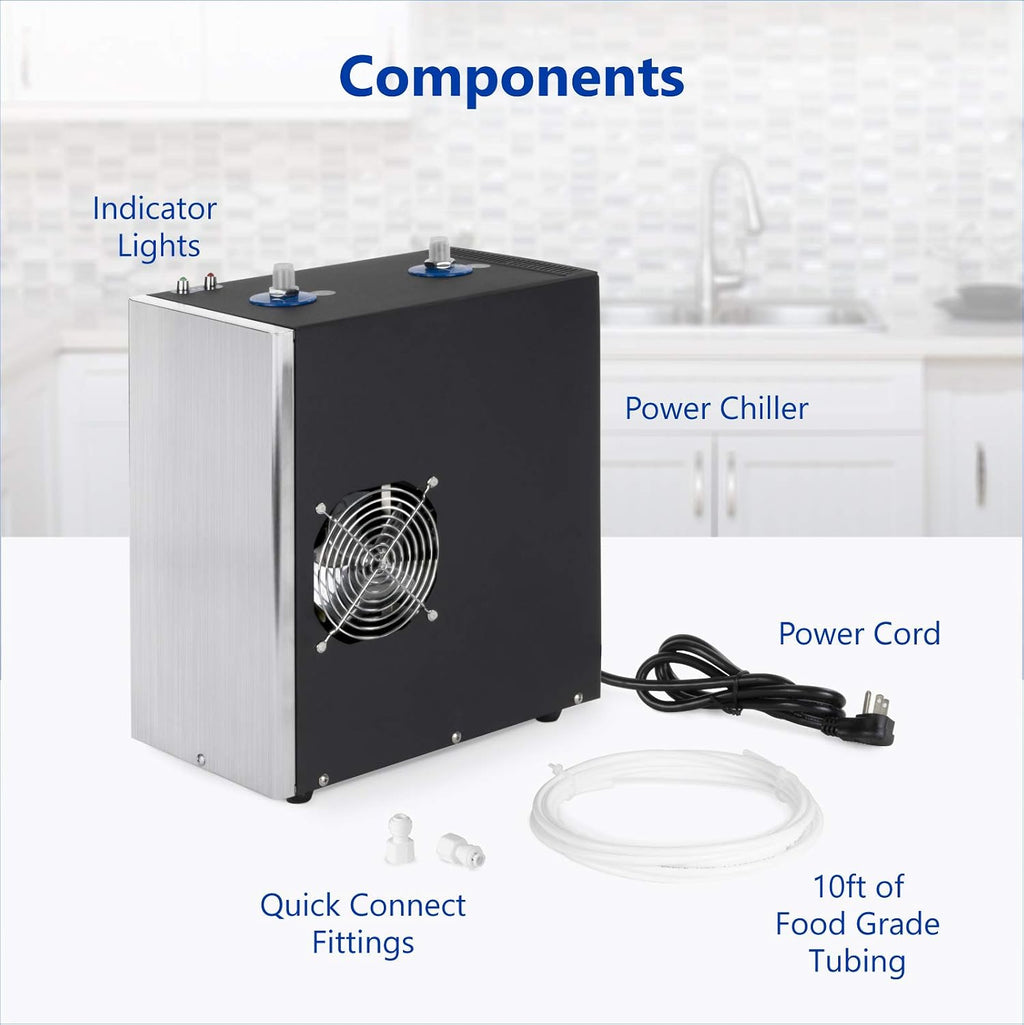 Express Water Universal Chiller Cooling System for Water Filters – Compatible with Reverse Osmosis Filtration Systems – Includes ¼' Quick Connect Set-Up