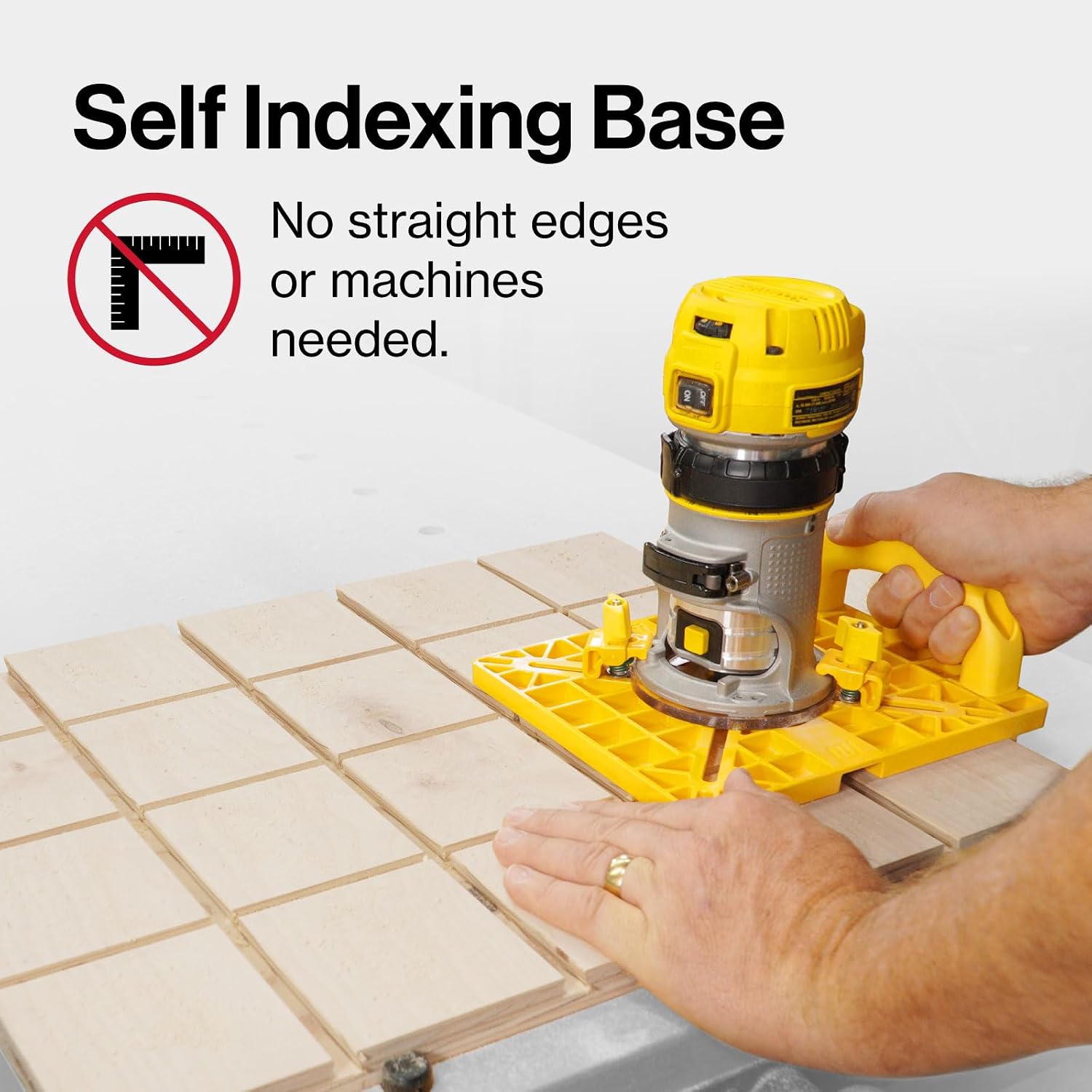 MICROJIG MatchFit Grid Router Guide Kit, Woodworking Precision Tools for Dovetail Track, Easy Setup, Self-Indexing Design, for 1/4' Shank Routing Bits