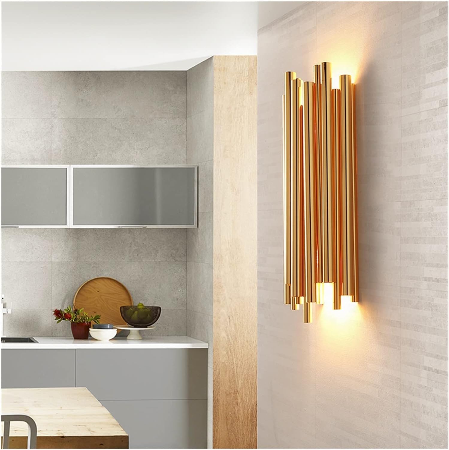 Modern Stainless Steel Chandelier Gold Round Tubes Lighting Luminaria Led,Chandeliers