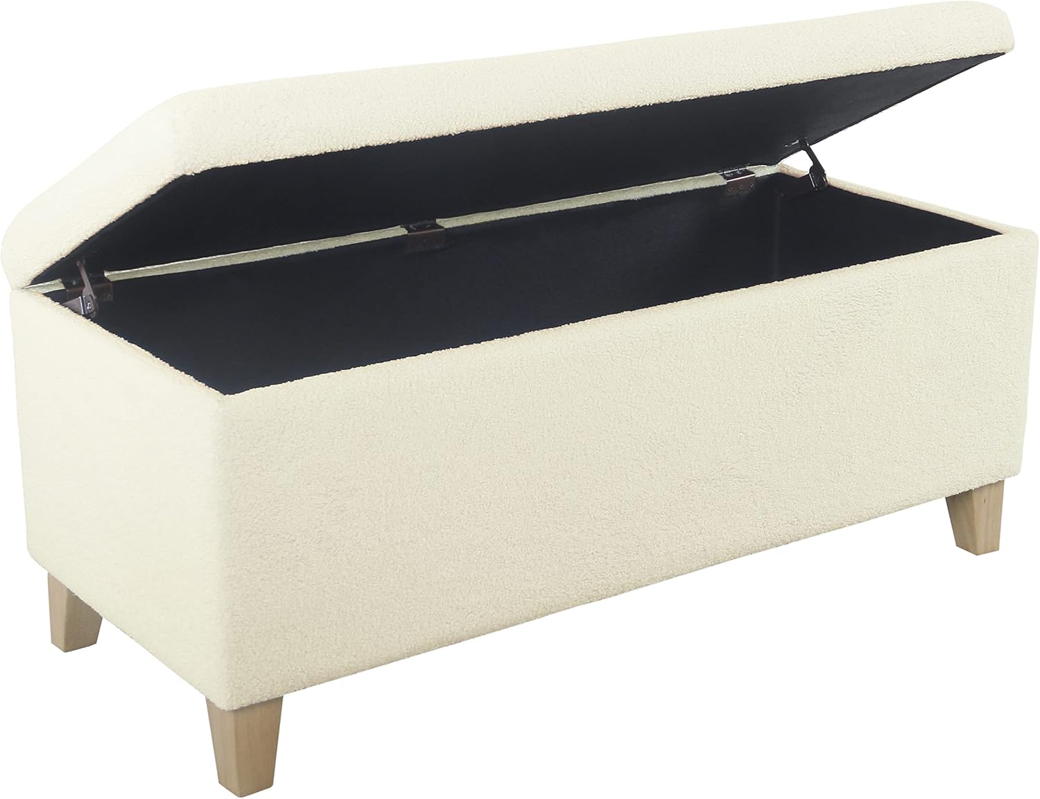 HomePop Storage Bench, Pearl Cream, Rectangle
