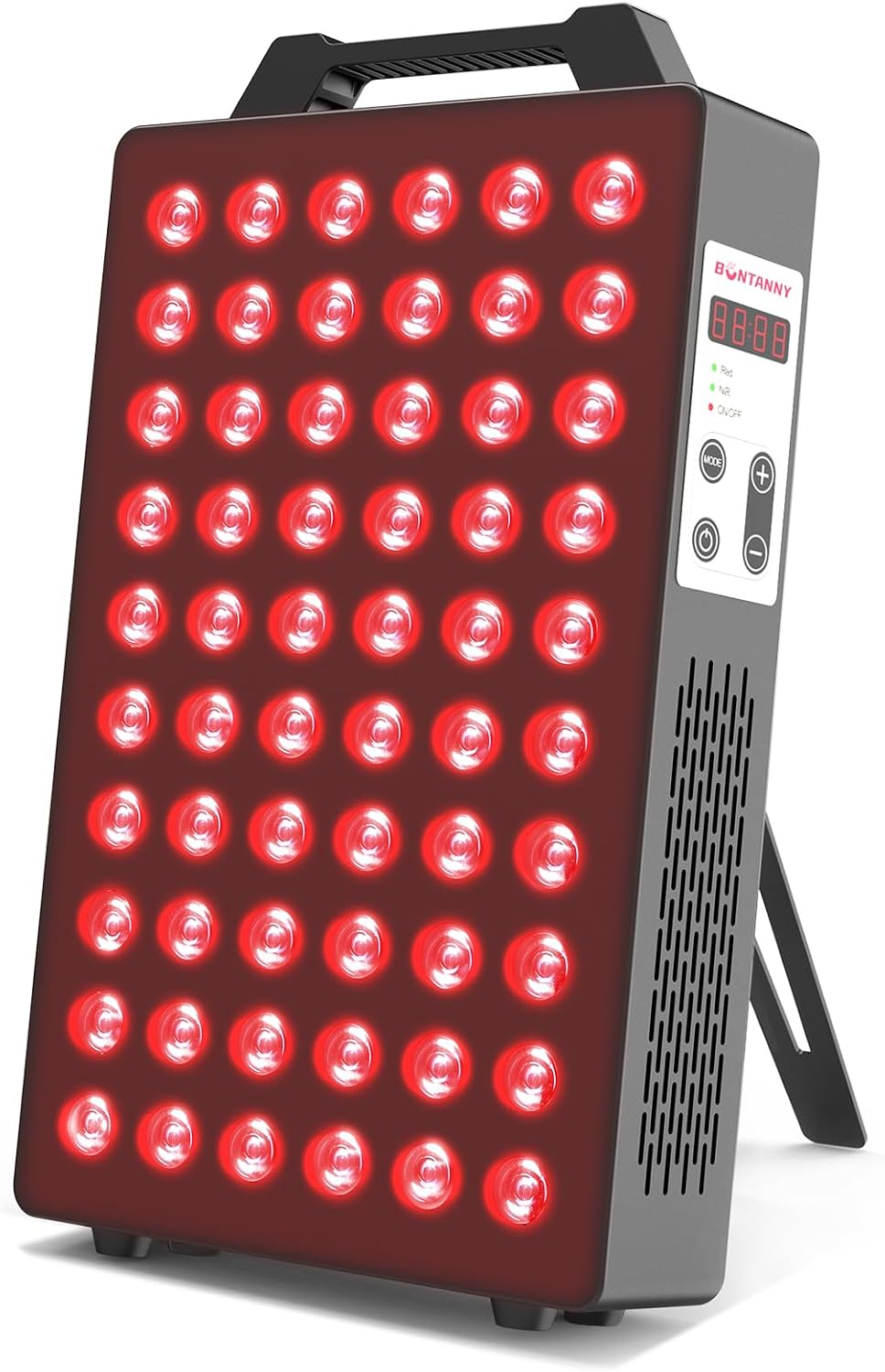 BONTANNY Red Light Therapy, 660nm 850nm 2-Wavelength Red Near Infrared Light Device with 60 Dual Chip Clinical Grade LEDs, Remote Control, Timer for Face, Body, Skin, Pain Relief, BO-300 (Black)