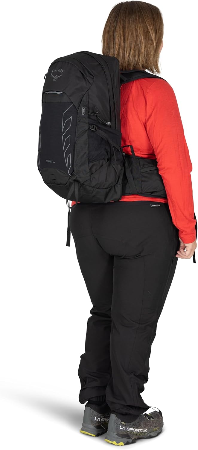 Osprey Tempest 22L Women's Lightweight Hiking Backpack - Small Daypack for Travel & Camping, Anchor Blue/Atlas, Extended Fit