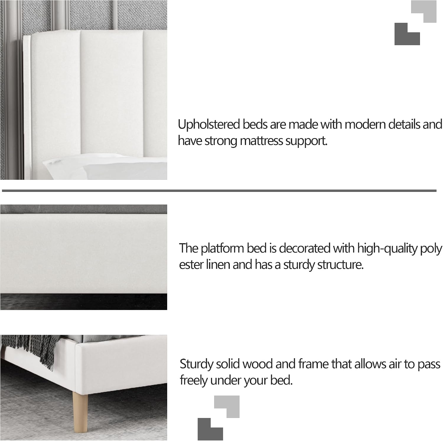 Twin Size Bed Frame with Headboard, Modern Upholstered Velvet Platform Bed, Heavy Duty Wooden Slats Support, No Box Spring Needed, Noise-Free & Easy Assembly, Beige
