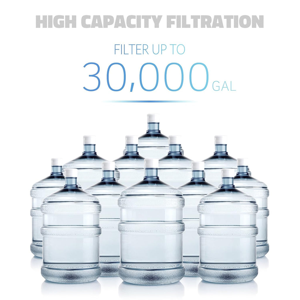 iSpring Whole House Water Filter System, Highly Reduces up to 99% Chlorine, Sediment, Taste, Odor, 3-Stage Water Filtration System w/Clear 1st-Stage Housing, Model: WCB32C, 3/4' Inlet/Outlet