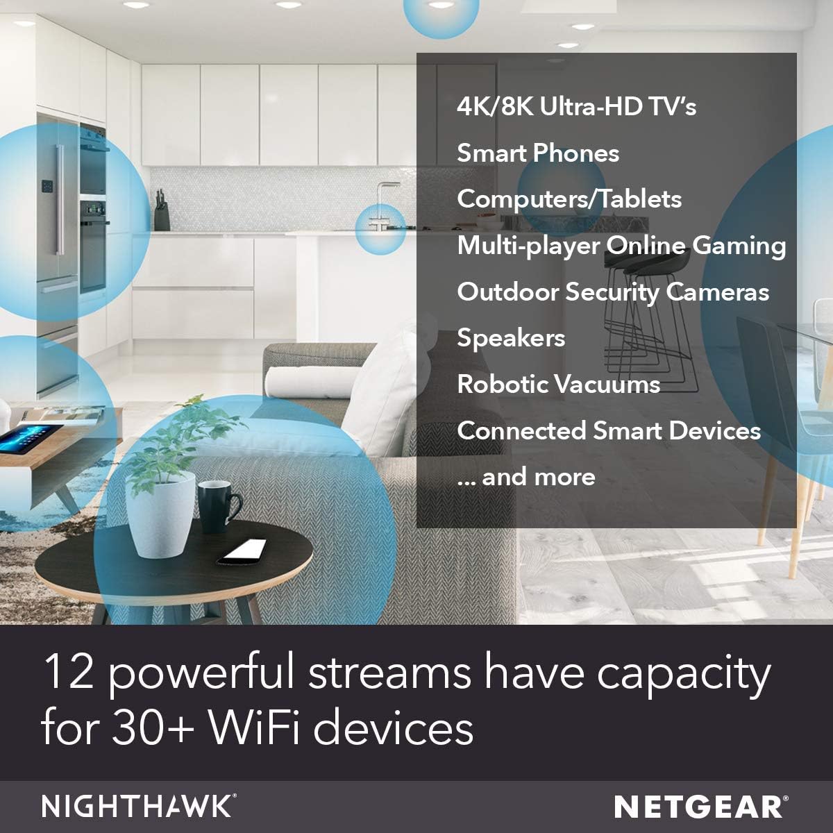Netgear Nighthawk AX12 Dual-Band 12-Stream Wi-Fi Router RAX120-100NAS (Renewed)