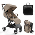 MAMAZING Ultra Air Lightweight Baby Travel Stroller with Carbon Fiber Frame, Compact & Airplane-Friendly, One-Handed Fold, 11.6 lbs, Perfect for Toddlers, Simply Taupe