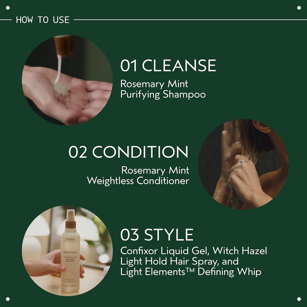 Aveda Rosemary Mint Purifying Shampoo | Clarifying Shampoo | Gently Removes Buildup, Adds Shine | For Normal to Oily Hair, Fine to Medium Hair Types | Invigorating Aroma| 97% Naturally Derived*