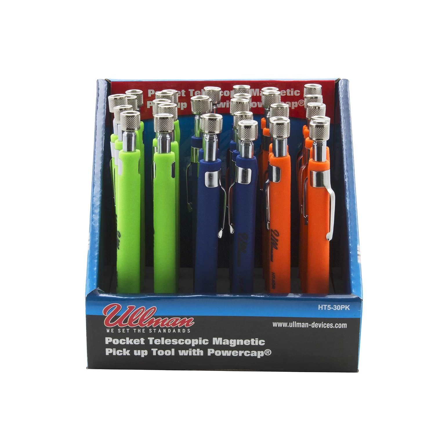 Ullman Devices HT5-30PK Neon Magnetic Pick-Up Tool Display