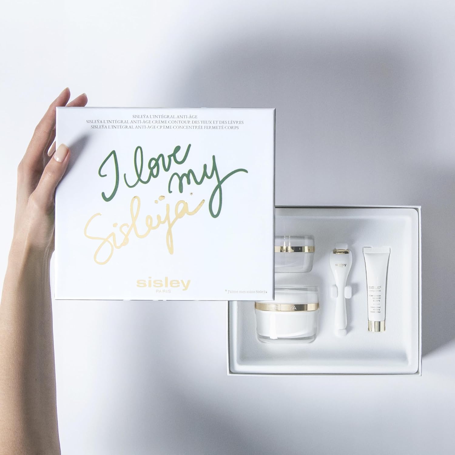 Sisley Paris Sisleya L'Integral Anti-Age Duo - Includes Anti-Aging Face Moisturizer (50 mL), Eye and Lip Contour Cream (15 mL) with Massage Tool & Concentrated Firming Body Cream (15 mL)