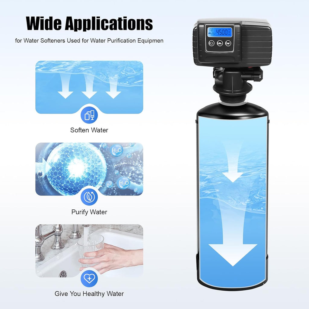 Water Softener Valve, 5600XSTST Time Type Digital Control Valve Replacement Head for Water Filter Softener R-esin Tank