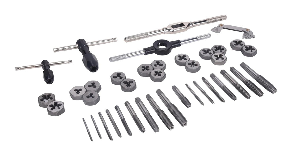 Century Drill & Tool 98900 Fractional Tap and Die Set, 40-Piece, Steel