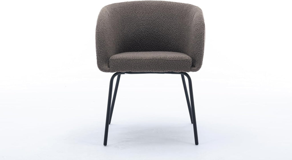 Luxury Velvet Swivel Dining Chairs Set of 2 Beige Chairs for Living Room or Bedroom Single Light Luxury Design Metal Legs Elegant Furniture for Home Décor (Brown Single)
