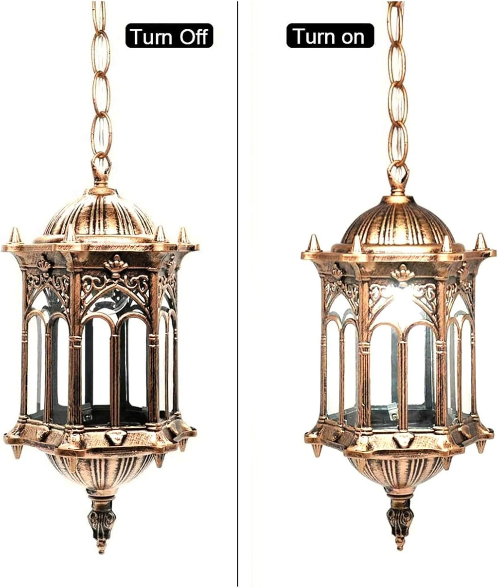 Outdoor Pendant Lamp Retro Hang Light Vintage Garden Luminaria for Balcony Hotel Restaurant Porch Exterior Yard Lighting Decor,for Any Room