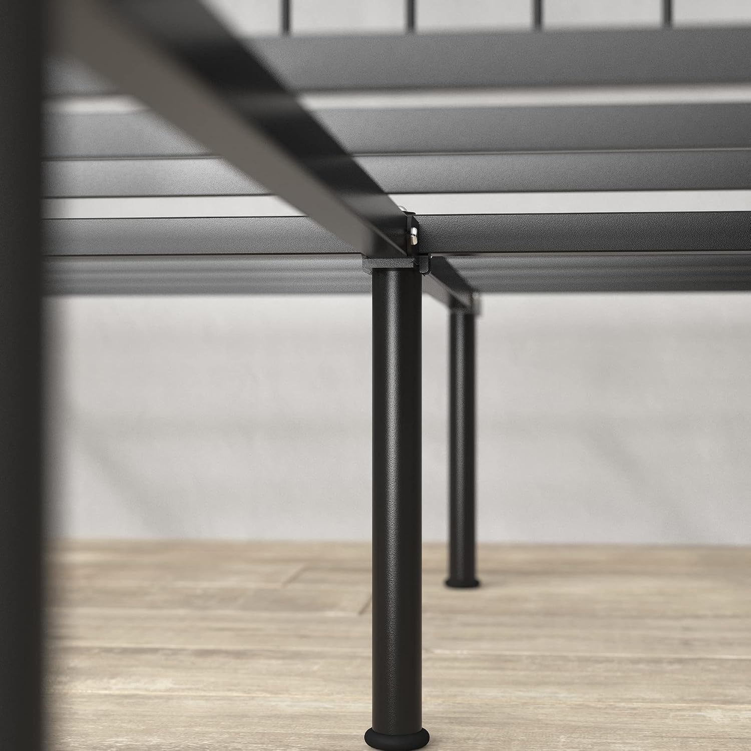 Zinus Florence Metal Platform Bed Frame, Mattress Foundation, No Box Spring Needed, Easy Assembly, Black, Twin