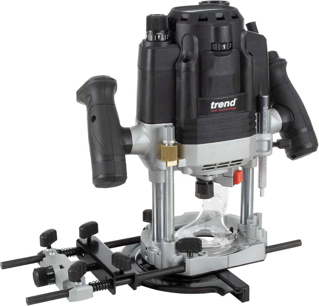 Trend 3-1/4 HP Dual-Mode Plunge Router, 1/2 Inch Collet, 15 Amp, 120V, Variable Speed, Router Table Compatible, U*T8EK