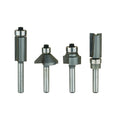 Whiteside 404 Compact Router Bit Set: Includes Flush Trim Bit (2402), 1/8 Inch Roundover Bit (2000C), Template Bit (3004), 45 Degree Chamfer Bit (2292)