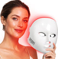 NEWKEY 4D LED Red Light Therapy Mask for Face Skin Glowing,630nm Led Light Therapy Face Mask Anti Wrinkle, Blue Light Therapy Face Mask for Acne,Home use,450 LED Chips,Birthday gift,Plug in