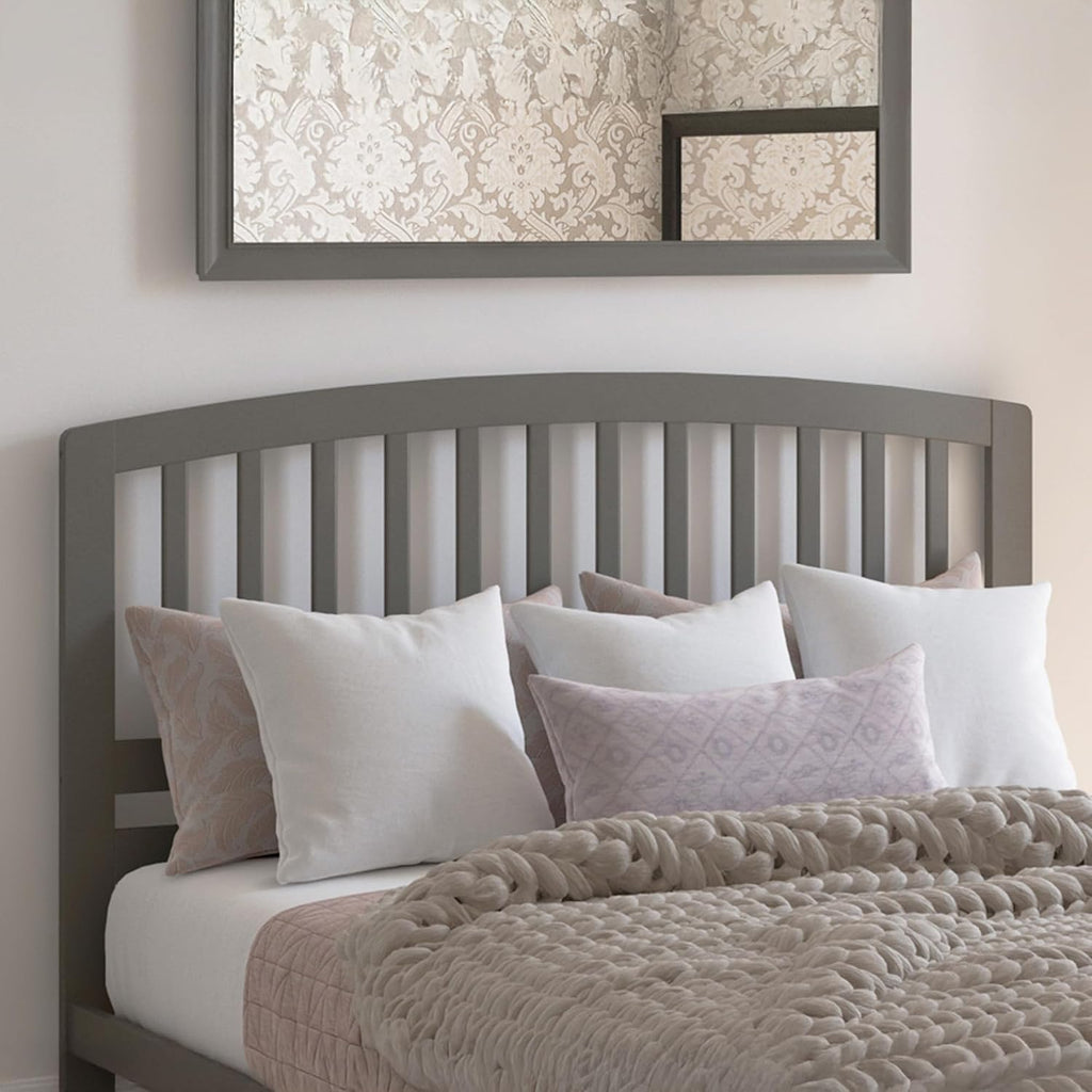 AFI, Richmond Slatted King Solid Wood Headboard, Grey