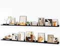 Fun Memories Picture Ledge Shelf, 60 Inch Floating Shelves Set of 2, Large Nursery Book Shelves for Toys Storage, Kids Bookshelf Wall Mounted for Wall Decor Books Photo Frames, Black