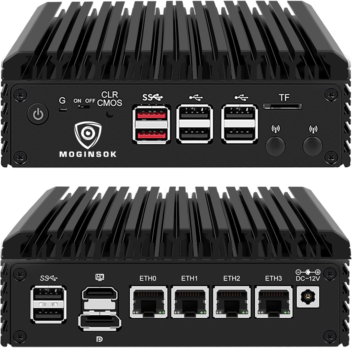 Firewall Appliance Mini PC 2.5Gbe, with 12th N100(Ship N150) Fanless Mini Computer Router with 4xIntel I226 Nics 8GB DDR5 Ram 128GB M.2 PCIE 3.0 SSD Support PFsense OPNsense AES-NI