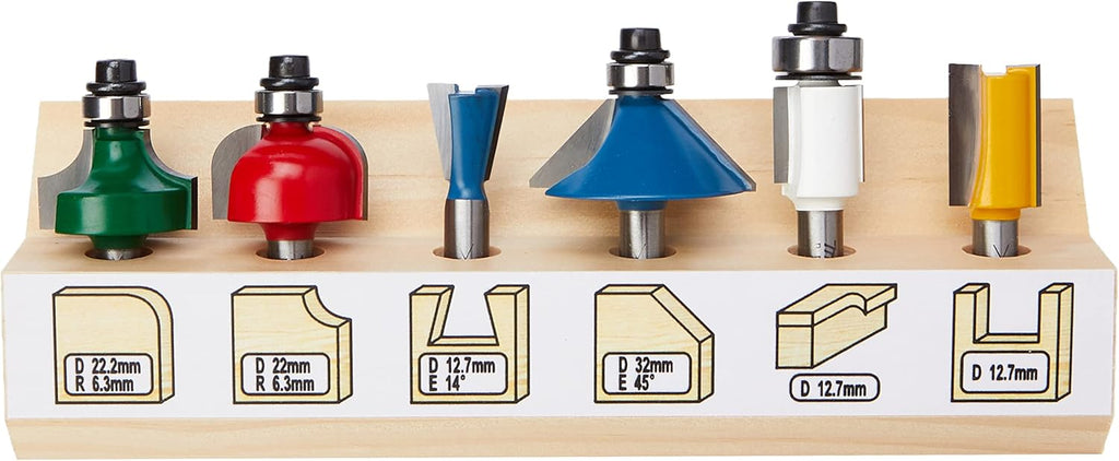 Makita A-91051 1/4-Inch Router Bit Set - Multi-Colour (12-Piece)
