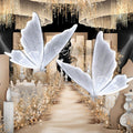 Wedding Butterfly Led Lamp Set of 2, Hanging Butterfly Light Decor, Wedding Dance Floor Props, Butterfly Hanging Decor Props for Wedding Christmas Party(White Light,23.6IN/60CM)