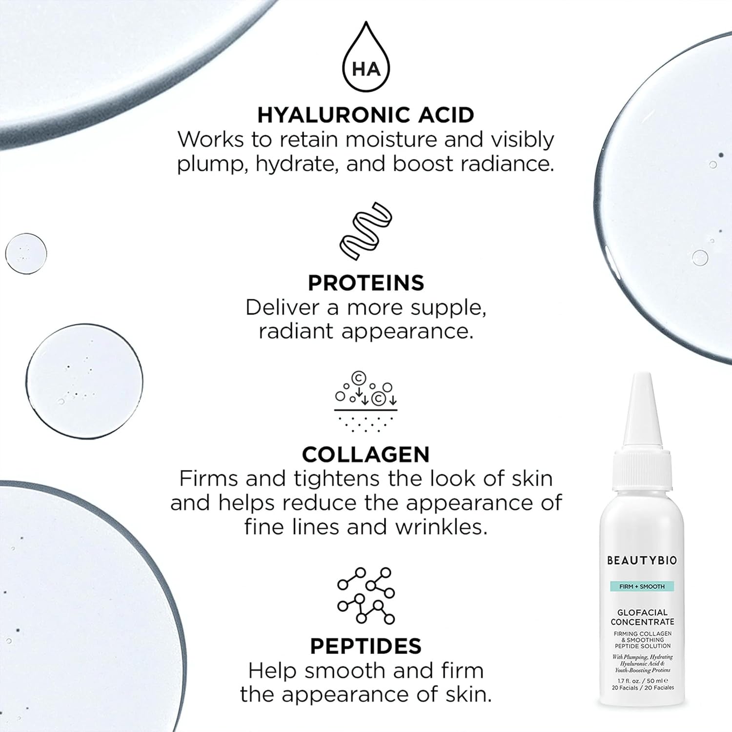 BeautyBio GLOfacial Hydro-Infusion Deep Pore Cleansing + Blue LED Clarifying Set: Tool + Concentrate