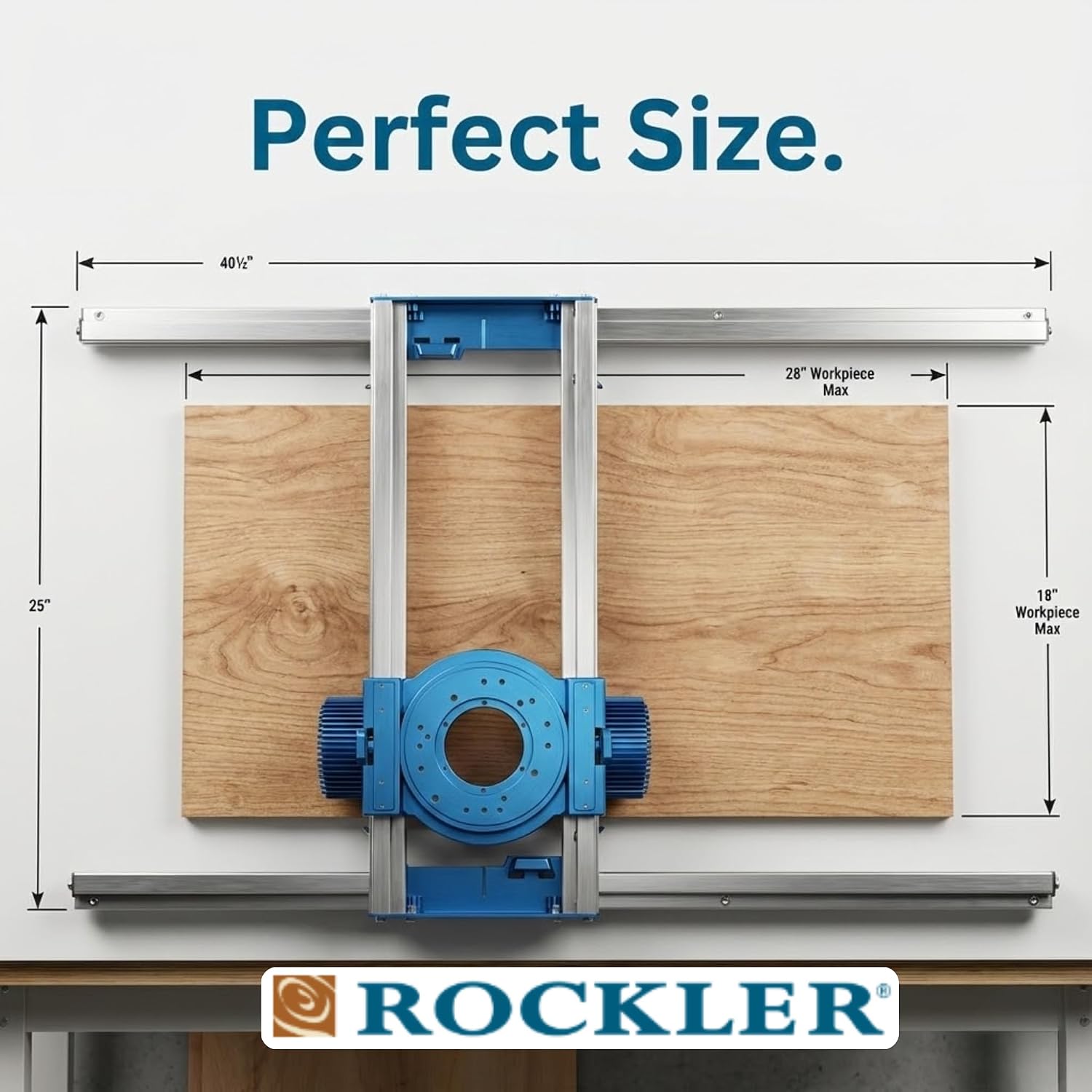 Benchtop Board Slab Flattening Jig – Precision Router Flattening Sled System for Wooden Slabs, End-Grain Boards & Resin Projects – Durable Tabletop Jig Fits Most Woodworking Routers