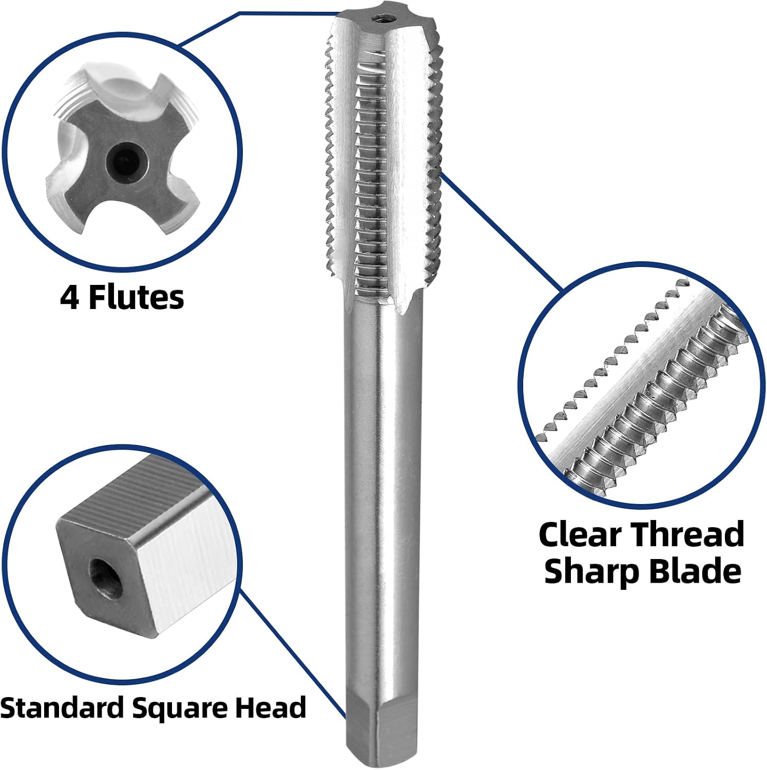 Burkit 1 3/4'-8 UN Tap and Die Set, 1-3/4 x 8 UN Machine Thread Tap and Round Die Right Hand