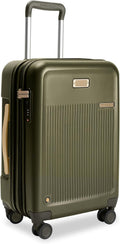 Briggs & Riley Essential 22' Carry On Expandable Spinner - Luggage for Travel, Suitcases with Wheels, Hardside Rolling Bag for Men & Women, Self-Repairing Zipper - Sympatico Collection, Olive