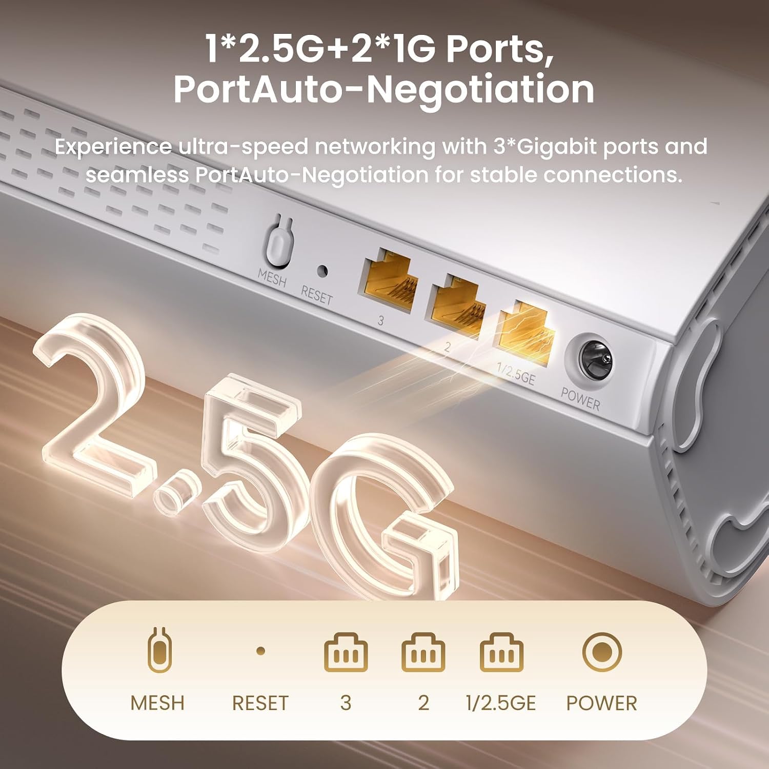 Tenda BE5100 WiFi 7 Mesh WiFi System – Dual-Band Whole-Home Coverage (4,600 Sq. Ft.), 1×2.5G + 2×1G Gigabit Ports, MLO & Ethernet Backhaul for Seamless Roaming, EasyMesh & VPN Ready- ME6 Pro (2-Pack)