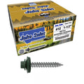 12 x 1-1/2' Evergreen Metal Roofing Screws - Hex Washer Head- Self-Starting/Tapping - EPDM Washer. 6 X 250 Bags - 1,500 Screws
