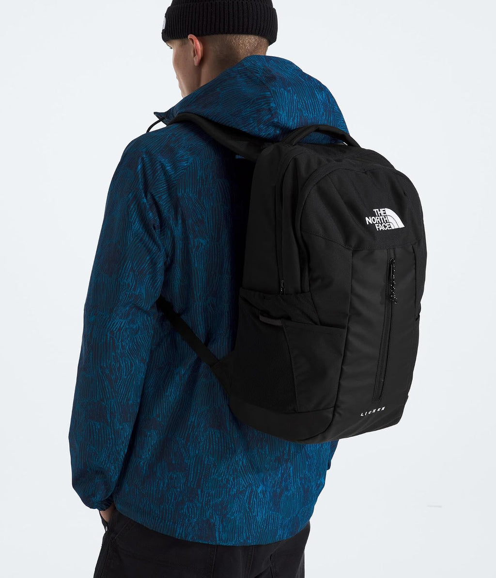 The North Face Lichen Daypack - Everyday Commuter Backpack, Laptop Sleeve, Water Bottle Pockets, Center Front Pouch, TNF Black/TNF White, One Size
