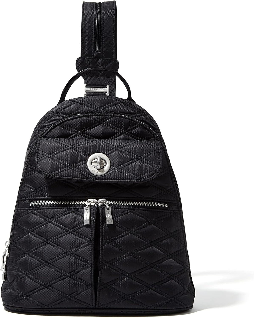 Baggallini Naples Convertible Backpack - Travel Sling Crossbody - 12' Nylon Handbag w/RFID & Padded Tablet Sleeve