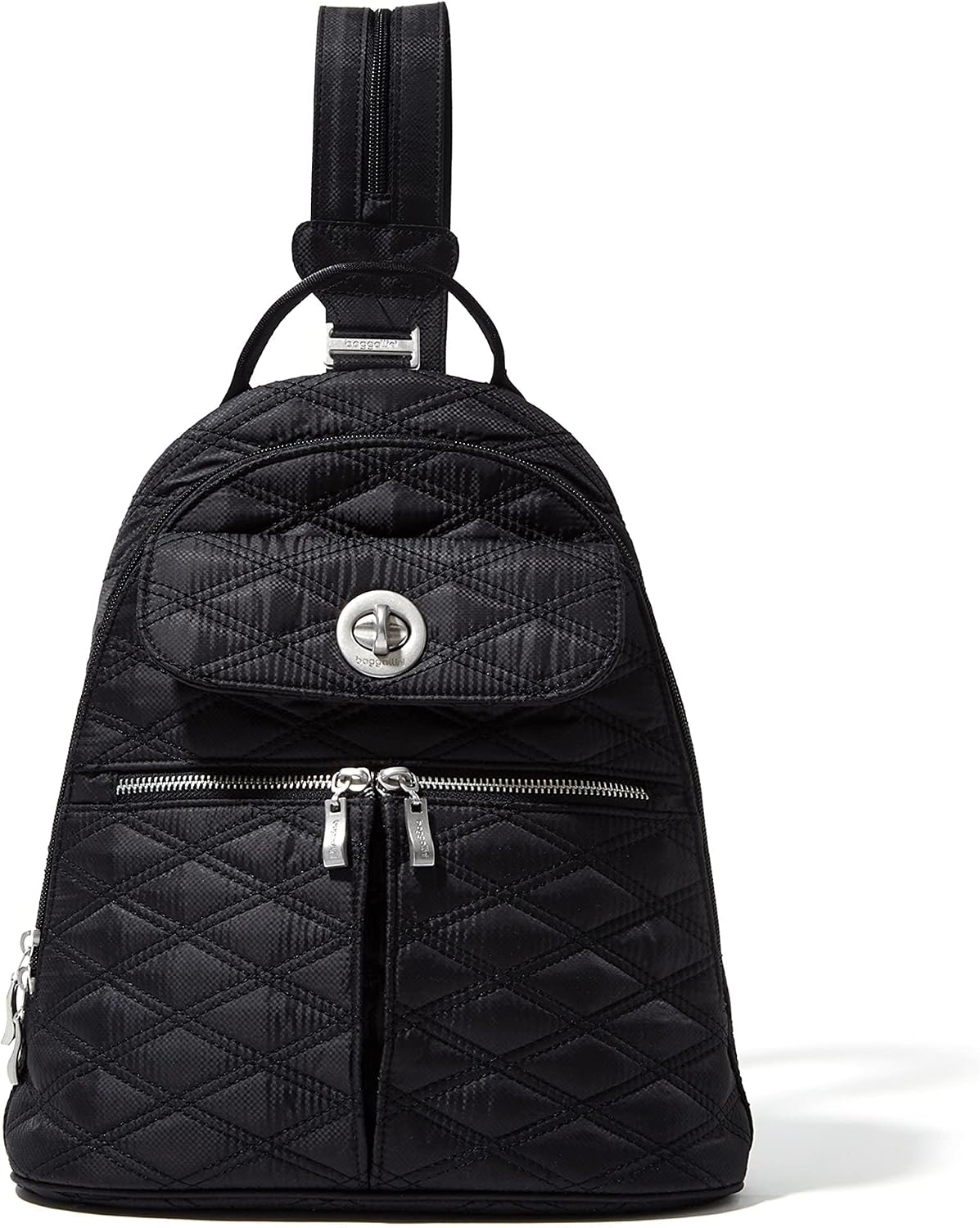 Baggallini Naples Convertible Backpack - Travel Sling Crossbody - 12' Nylon Handbag w/RFID & Padded Tablet Sleeve
