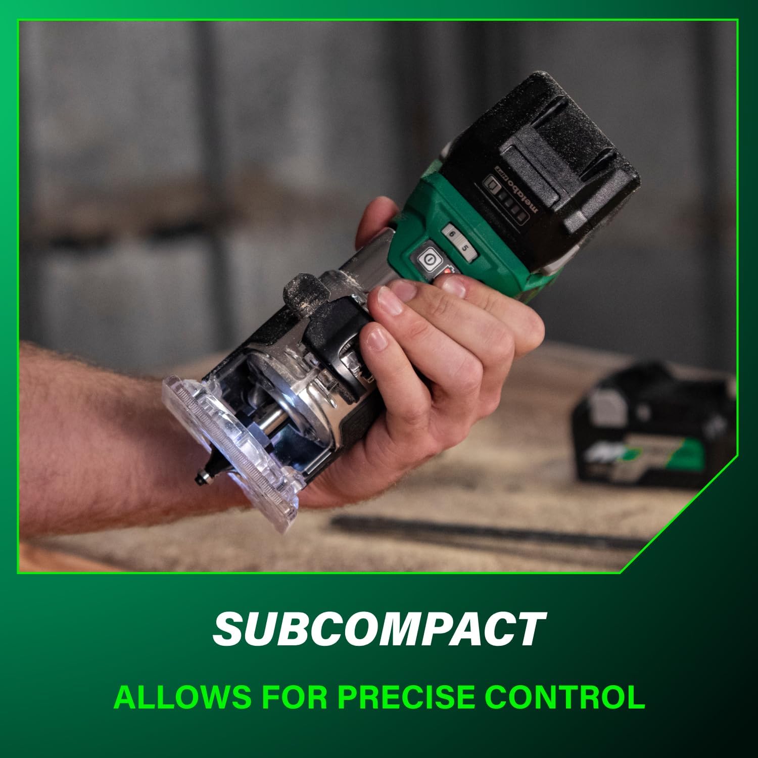 Metabo HPT 18V Cordless Trim Router, Variable Speed 10,000-30,000 RPM, Lightweight Router Design, 1/4-Inch and 3/8-Inch Collets, LED Work Light, Soft Start & Quick Brake, Tool Body Only, M1808DAQ4