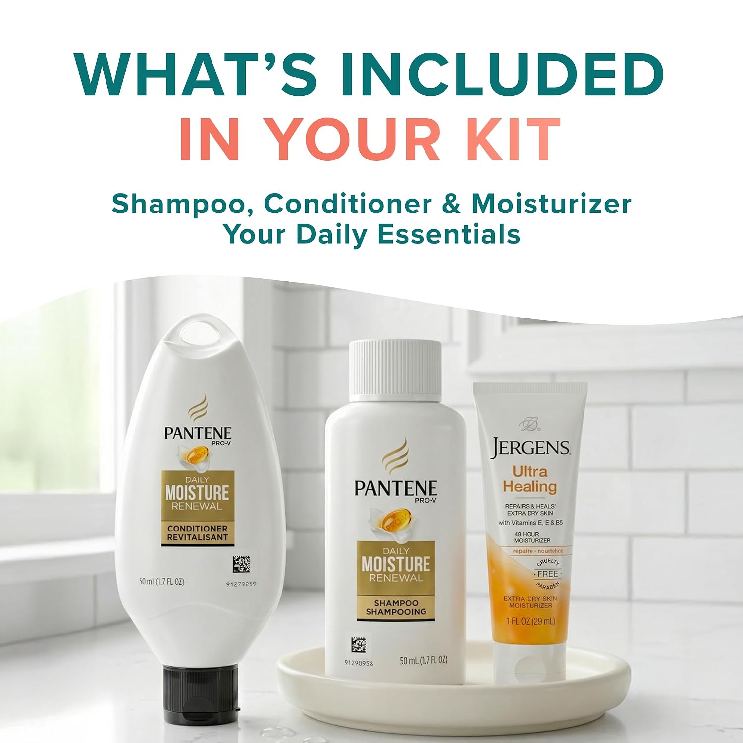 TrekTote Travel Size Bulk Shampoo And Conditioner Sets - Includes Premium Shampoo, Conditioner, Lotion And Clear Travel Bag - TSA Compliant Travel Size Toiletries