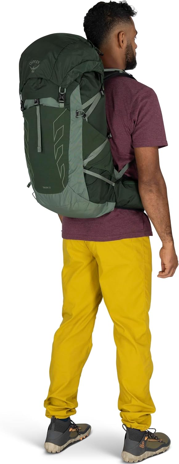 Osprey Talon 33L Men's Lightweight Hiking Backpack - Daypack for Travel & Camping, Phantom Grey/Dark Charcoal