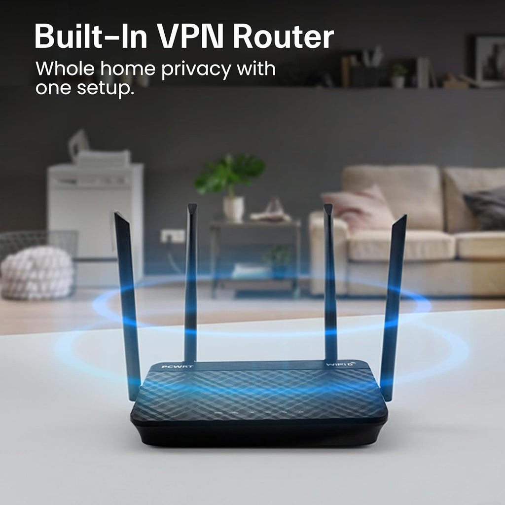 PW-AX1800 WiFi 6 Dual-Band Router with VLAN Support, OpenVPN/WireGuard/IPsec VPN Client/Server - Compatible with ExpressVPN/SurfShark etc., Parental Controls, Ad Blocking, Gigabit Ethernet