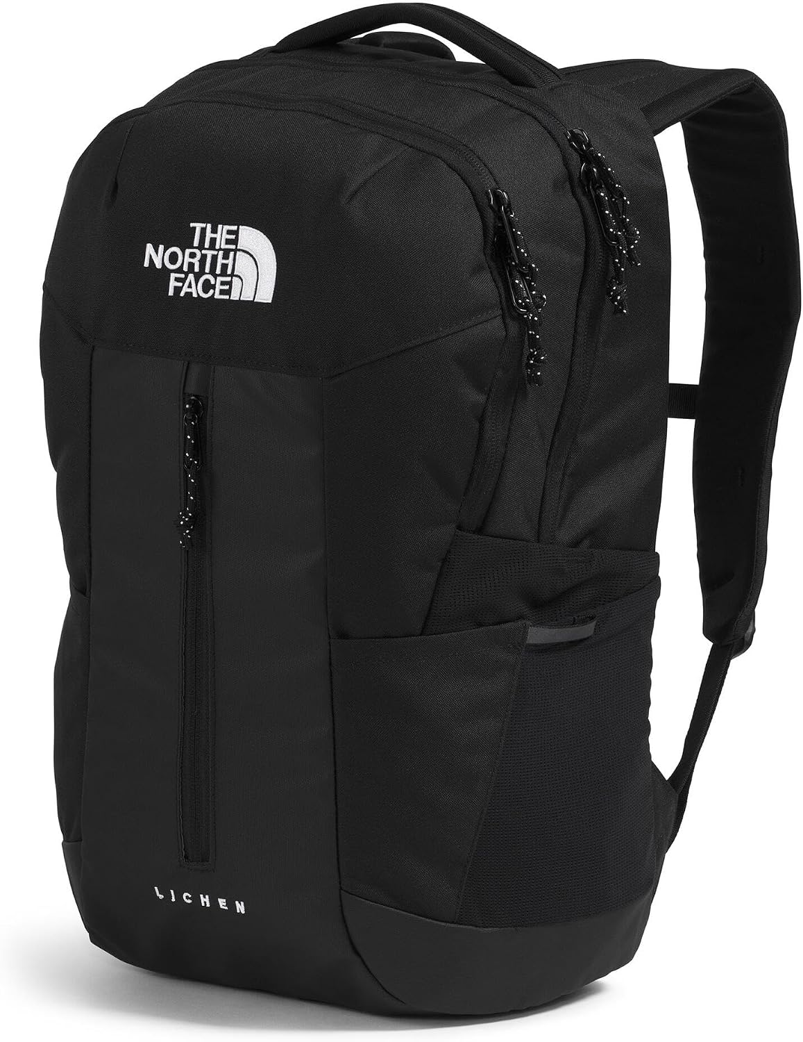 The North Face Lichen Daypack - Everyday Commuter Backpack, Laptop Sleeve, Water Bottle Pockets, Center Front Pouch, TNF Black/TNF White, One Size