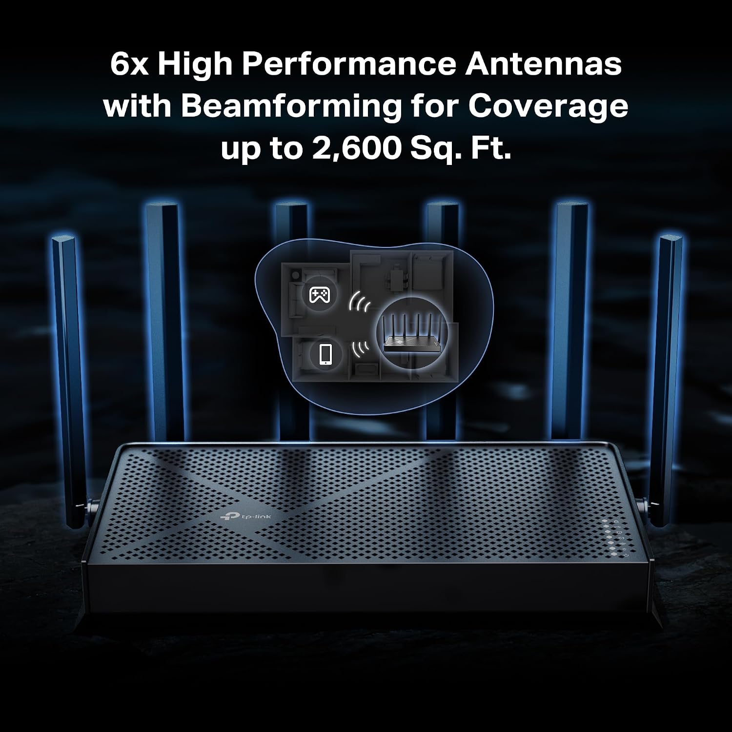 TP-Link Tri-Band BE9700 WiFi 7 Router (Archer BE600) – 10G Port, 2.5G Port, 3× 2.5G LAN, 320MHz Channel, Covers up to 2,600 sq. ft., 120 Devices, VPN, HomeShield Security